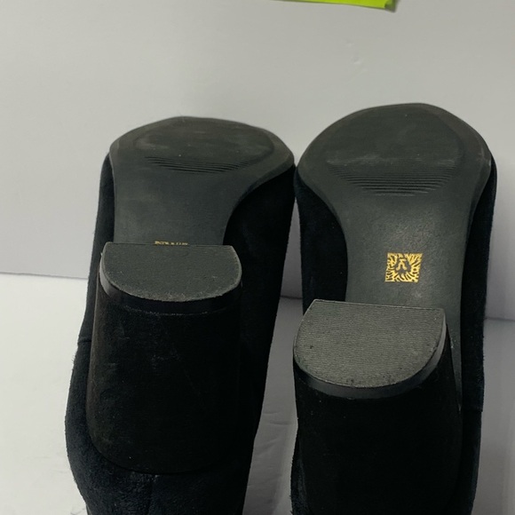 Anne Klein 7M Black Suede Leather Boots Gisela - Picture 15 of 15